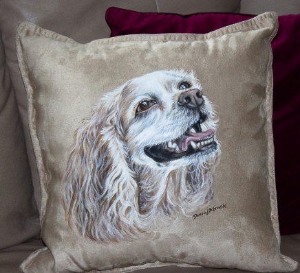 Acrylic Pillow Portrait of a Cocker Spaniel